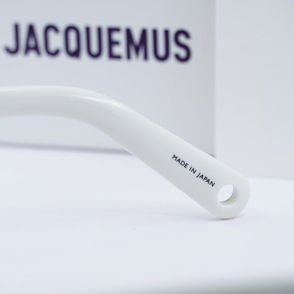 Jacquemus SALON JAC/62 C3 Rectangle Sunglasses - White\\Brown